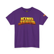 Orange King Jesus T‑Shirt — Bold Retro Christian Tee