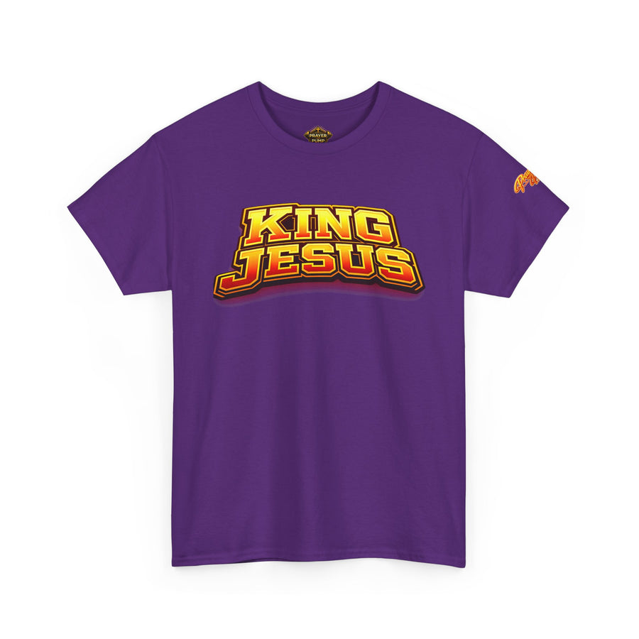Orange King Jesus T‑Shirt — Bold Retro Christian Tee