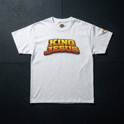 Orange King Jesus T‑Shirt — Bold Retro Christian Tee