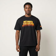 Orange King Jesus T‑Shirt — Bold Retro Christian Tee